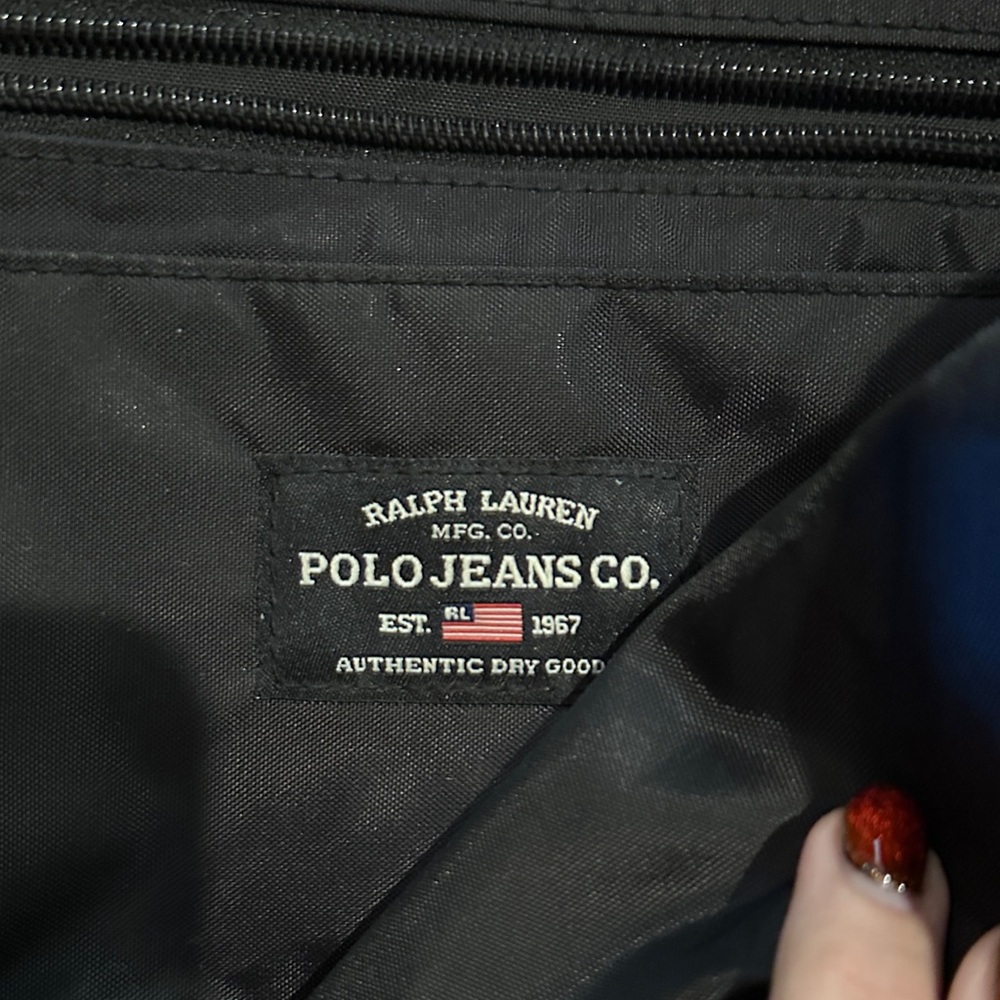 Polo by Ralph Lauren Classic Black Messenger Bag! - Picture 6 of 11